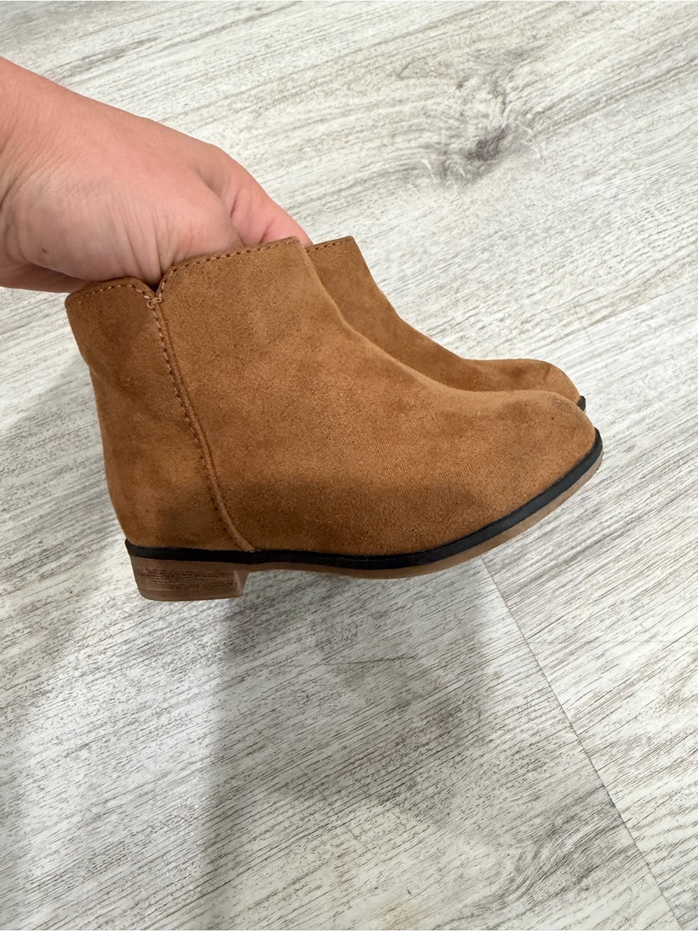 Cat & Jack Toddler Suede Ankle Boots in Camel Brown